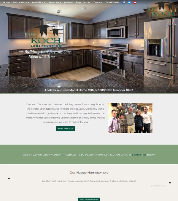 Joe Koch Construction screenshot