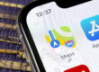 iphone with apple maps icon