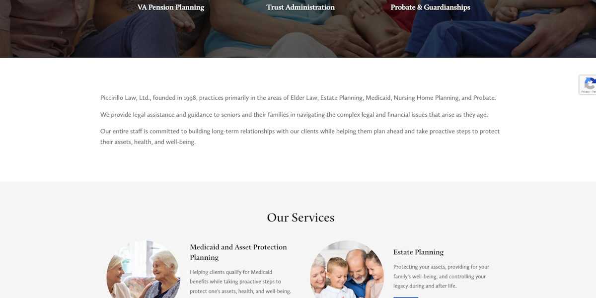 Piccirillo Law website screenshot