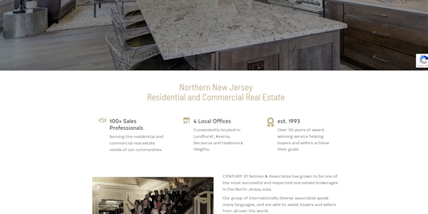 Century 21 Semiao and Associates screenshot of home page